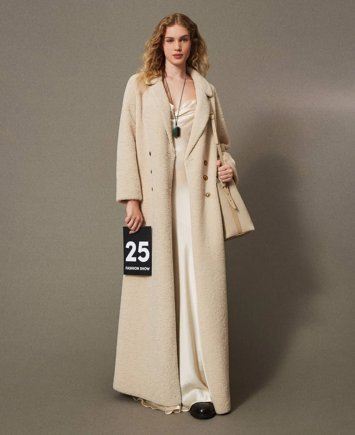 TWINSET Milano Cappotto Lungo Doppiopetto In Faux Fur | Cappotti E Trench