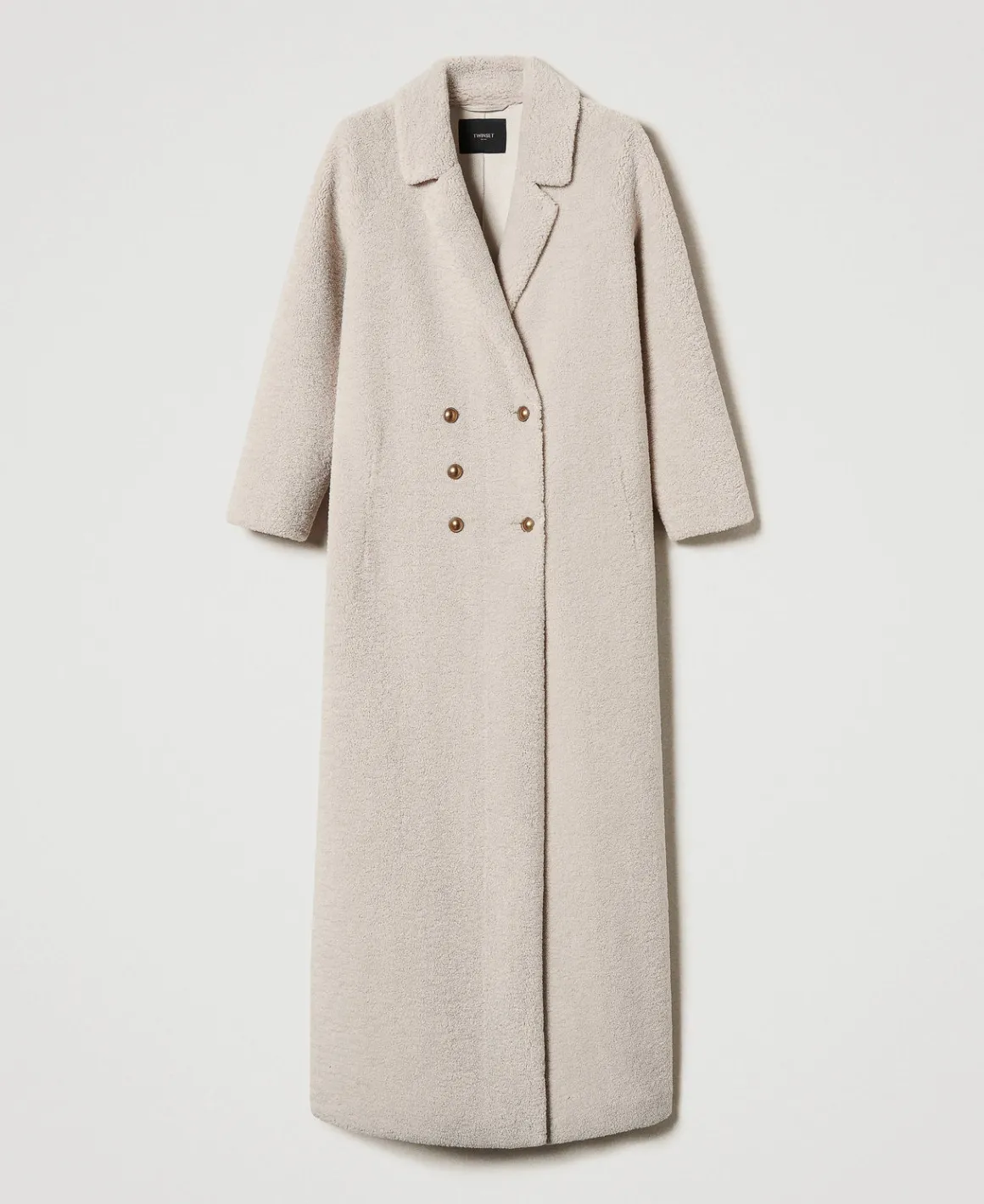 TWINSET Milano Cappotto Lungo Doppiopetto In Faux Fur | Cappotti E Trench