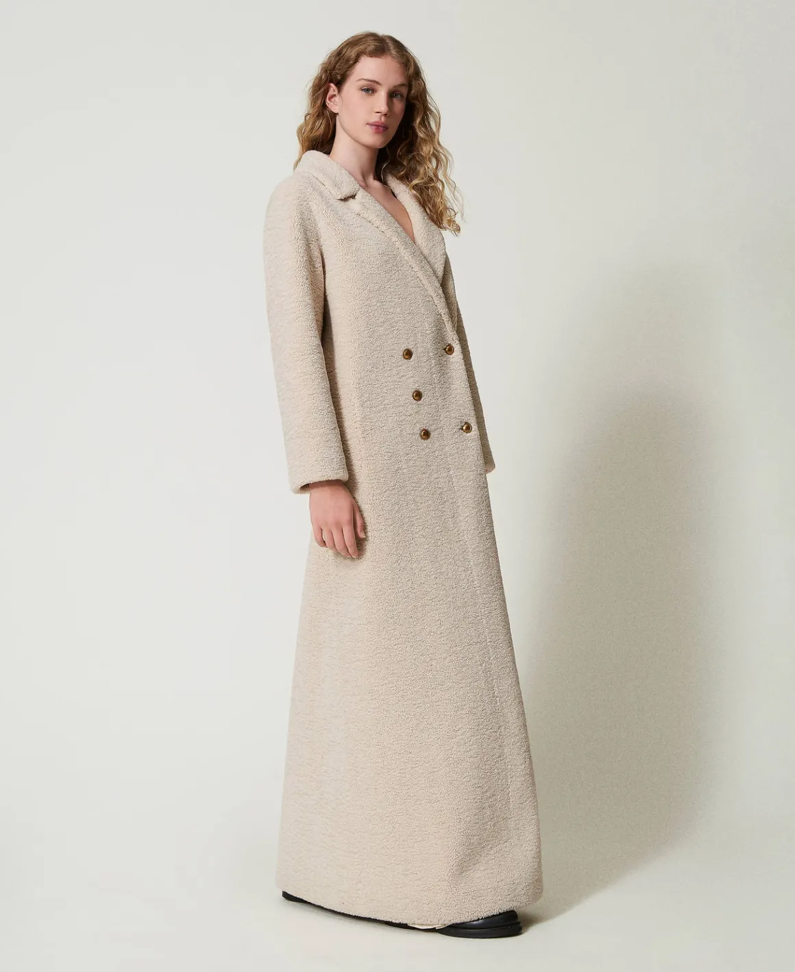 TWINSET Milano Cappotto Lungo Doppiopetto In Faux Fur | Cappotti E Trench