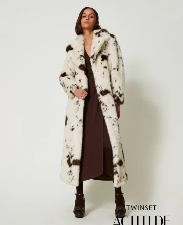 TWINSET Milano Cappotto Lungo In Faux Fur | Cappotti E Trench