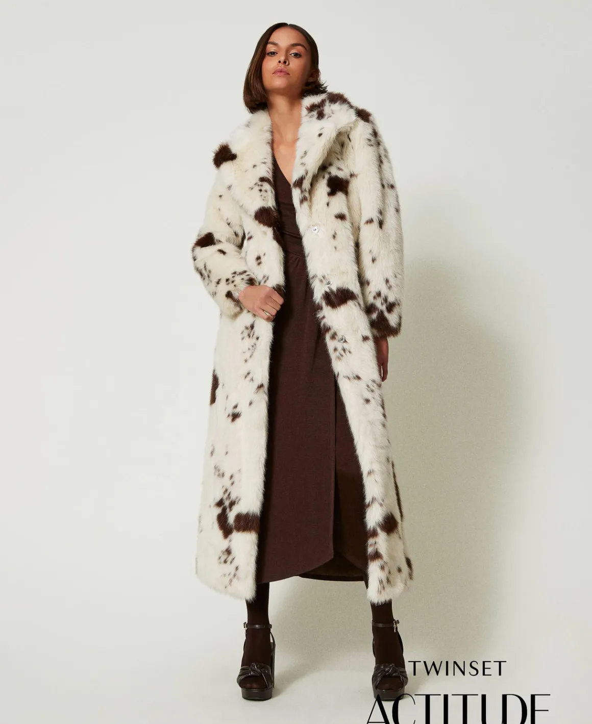 TWINSET Milano Cappotto Lungo In Faux Fur | Cappotti E Trench