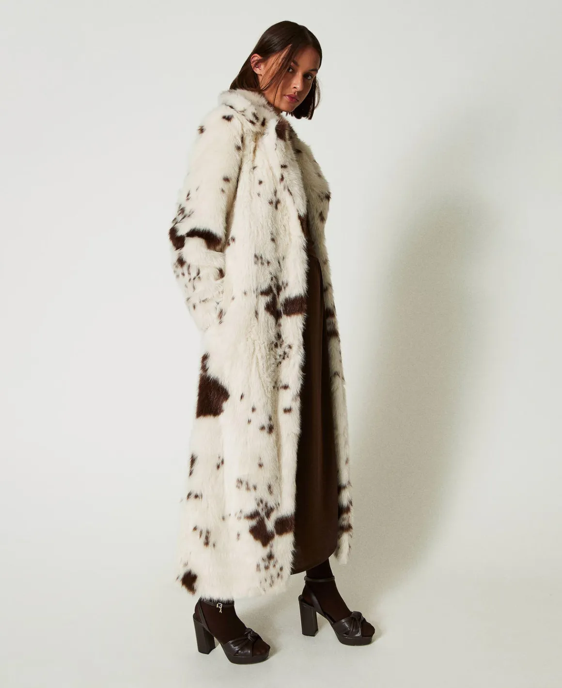 TWINSET Milano Cappotto Lungo In Faux Fur | Cappotti E Trench
