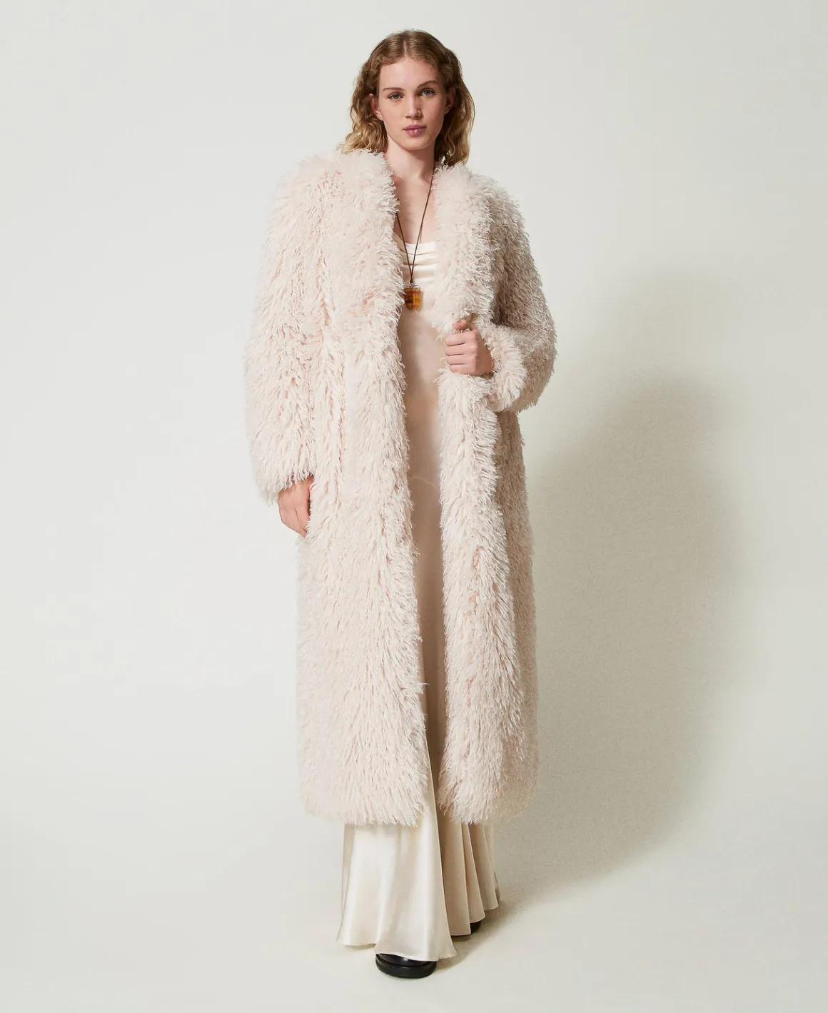 TWINSET Milano Cappotto Lungo In Faux Fur | Cappotti E Trench