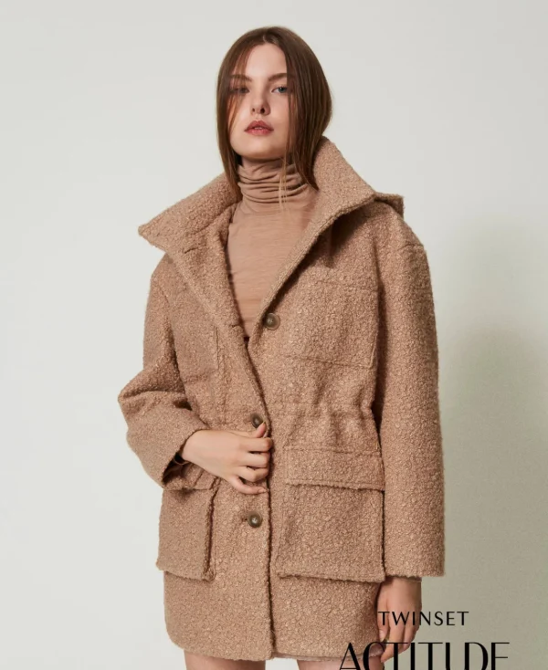 TWINSET Milano Cappotto Parka In Panno Arricciato | Cappotti E Trench