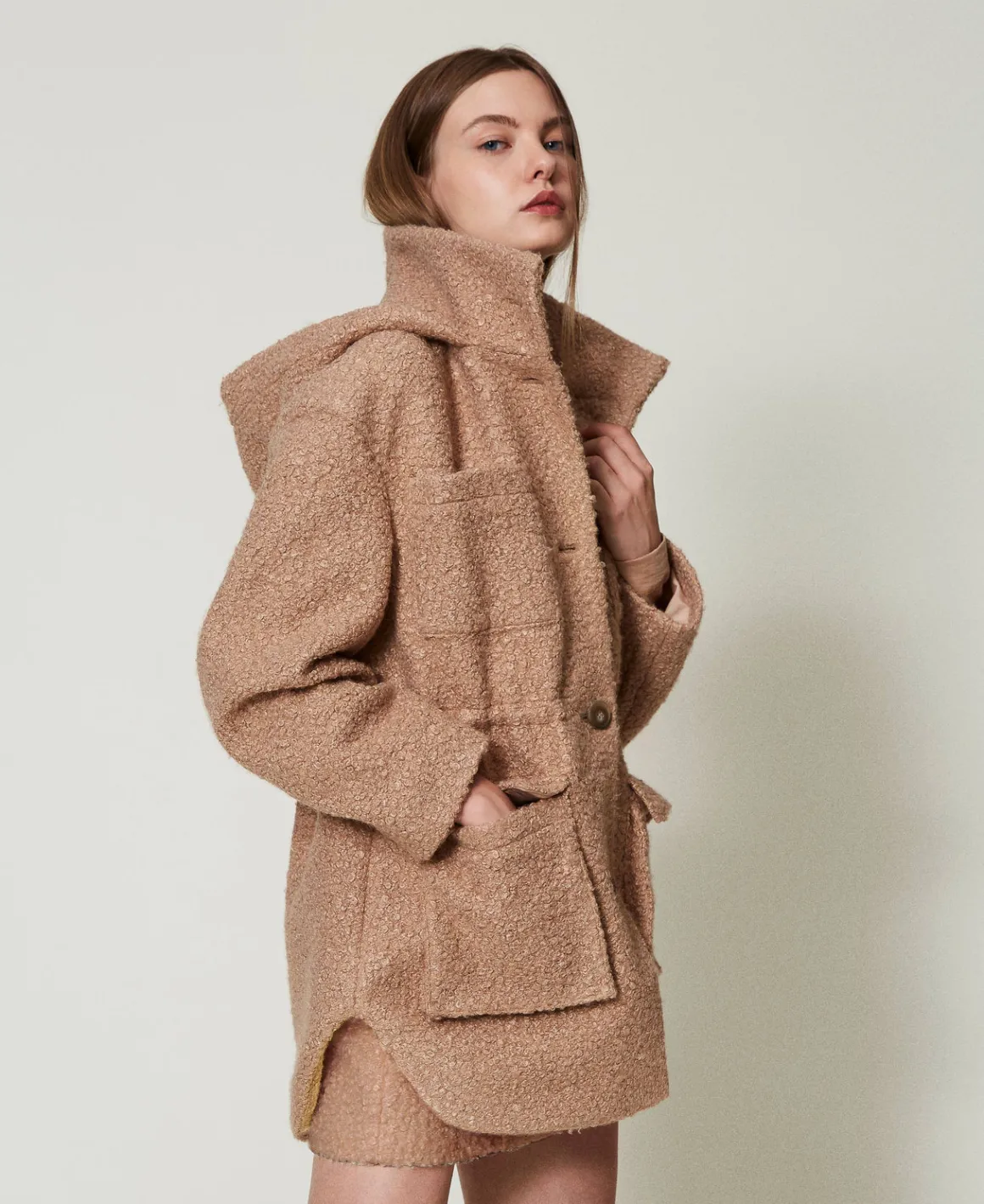 TWINSET Milano Cappotto Parka In Panno Arricciato | Cappotti E Trench