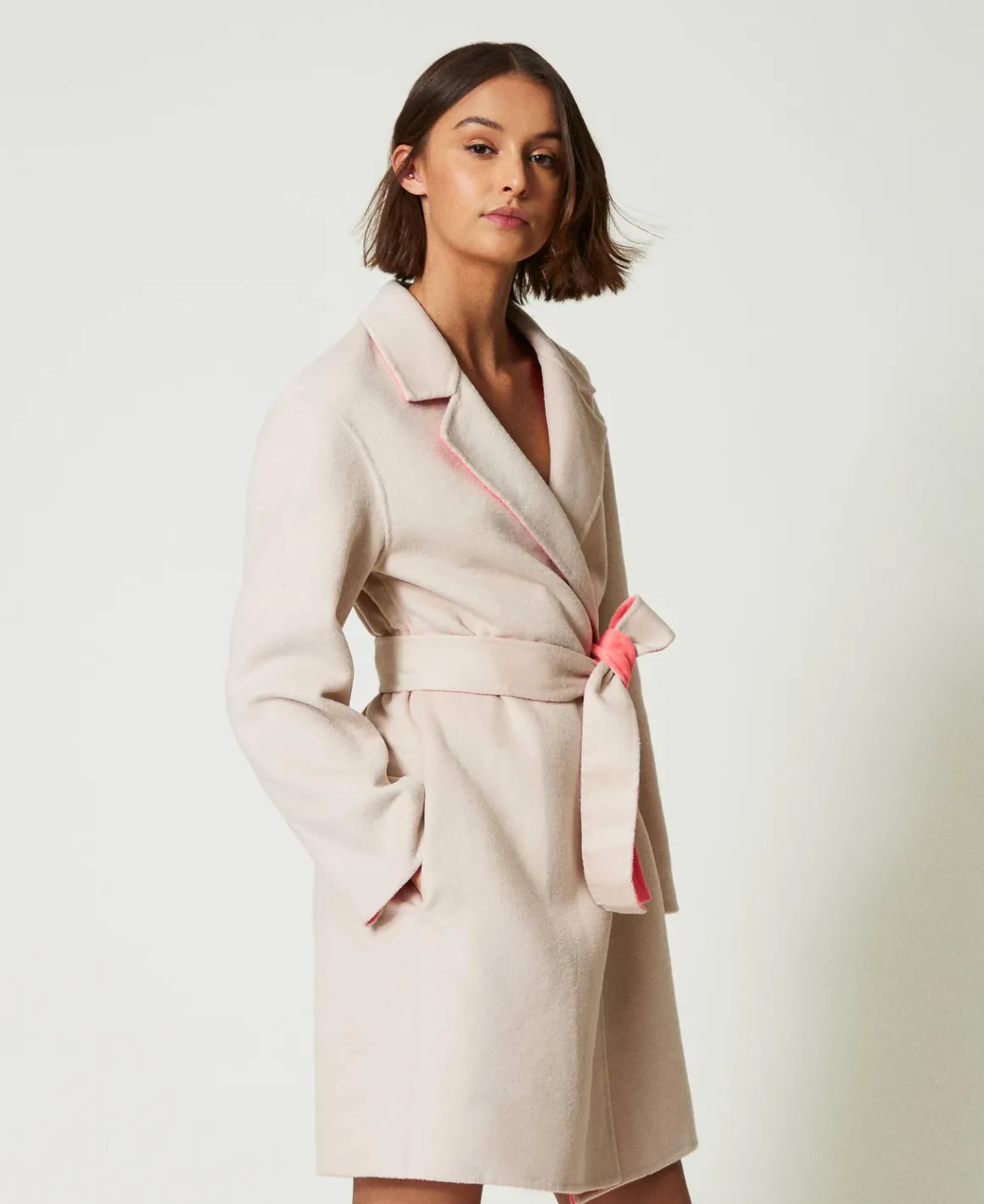TWINSET Milano Cappotto Reversibile MYFO In Panno Misto Lana | Cappotti E Trench