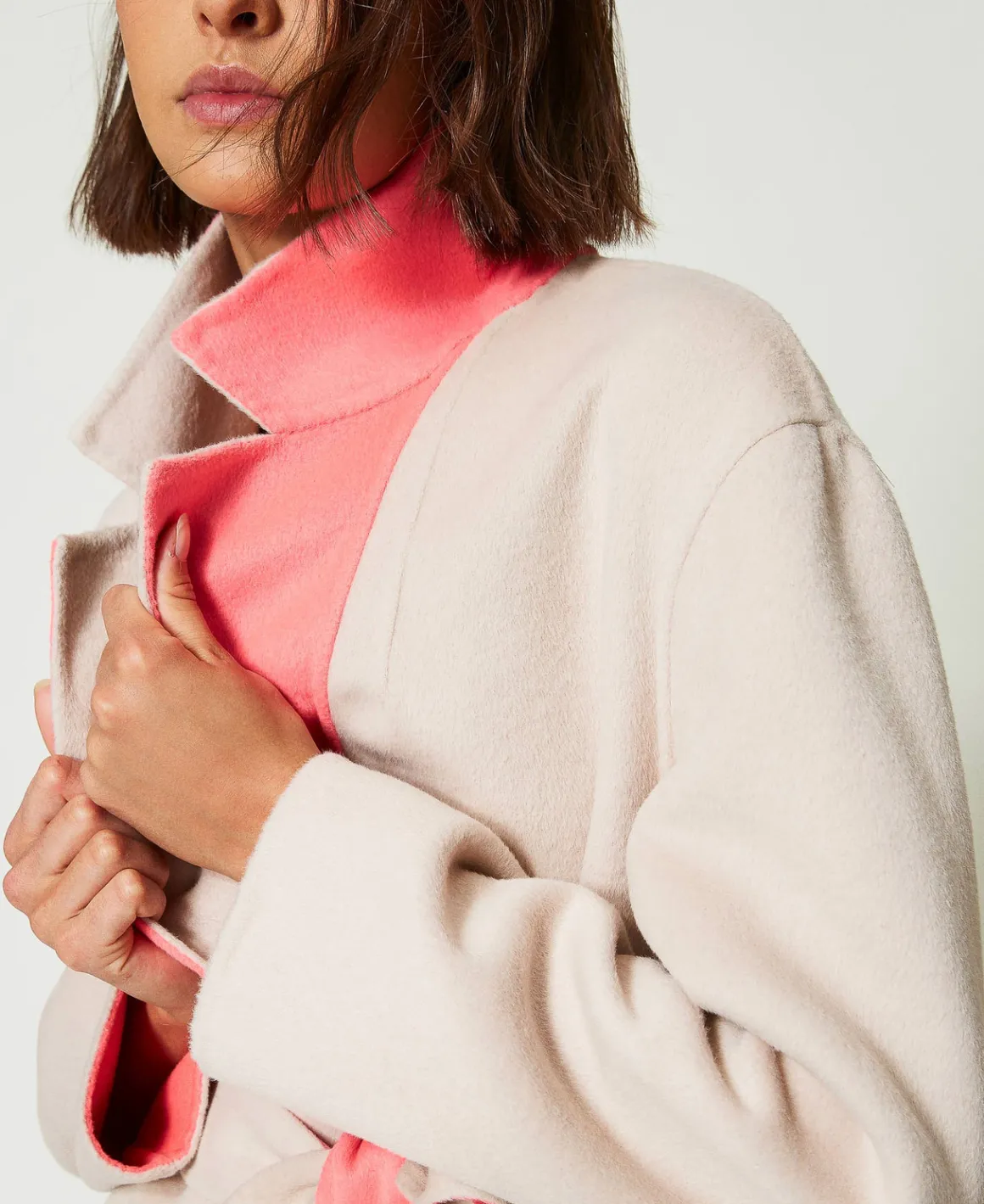 TWINSET Milano Cappotto Reversibile MYFO In Panno Misto Lana | Cappotti E Trench