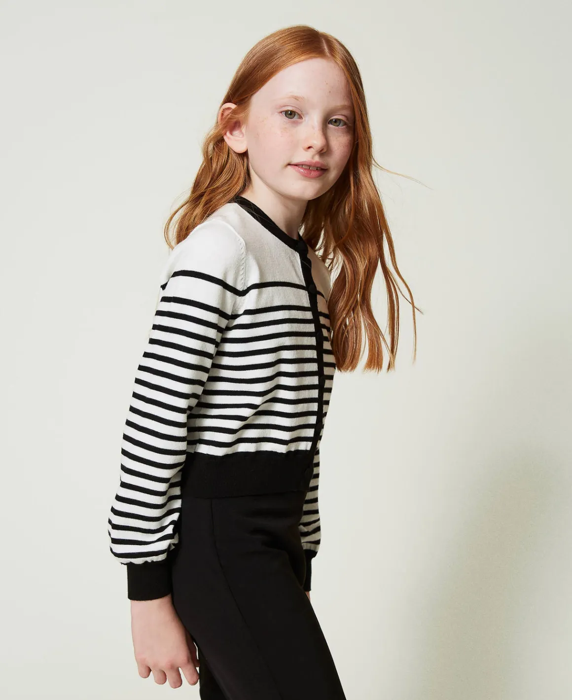TWINSET Milano Cardigan A Righe Con Logo Jacquard | Maglie E Cardigan