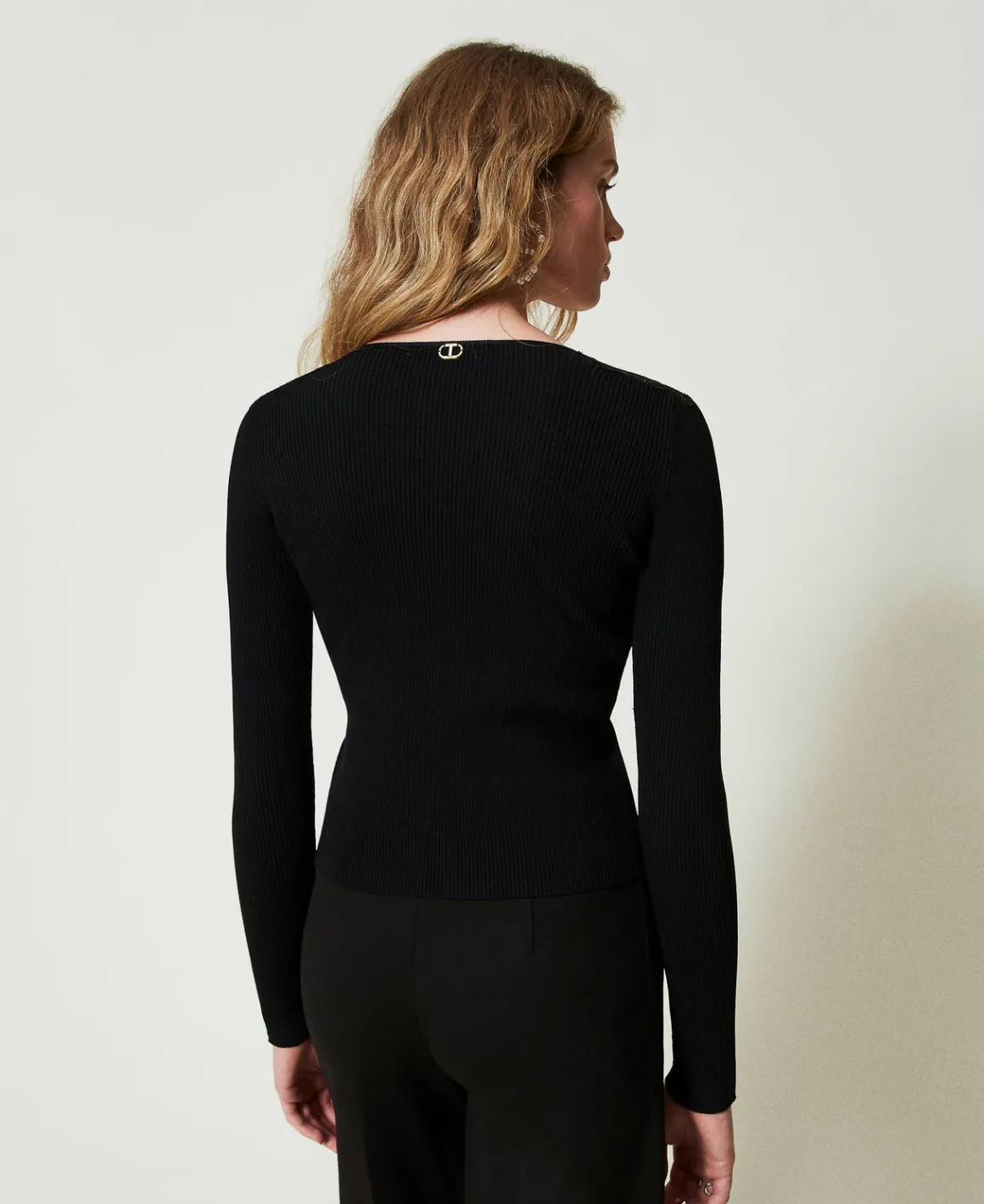 TWINSET Milano Cardigan Con Laccetti E Pizzo | Maglie E Cardigan