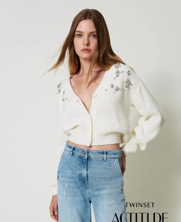TWINSET Milano Cardigan Con Ricami Fatti A Mano | Maglie E Cardigan