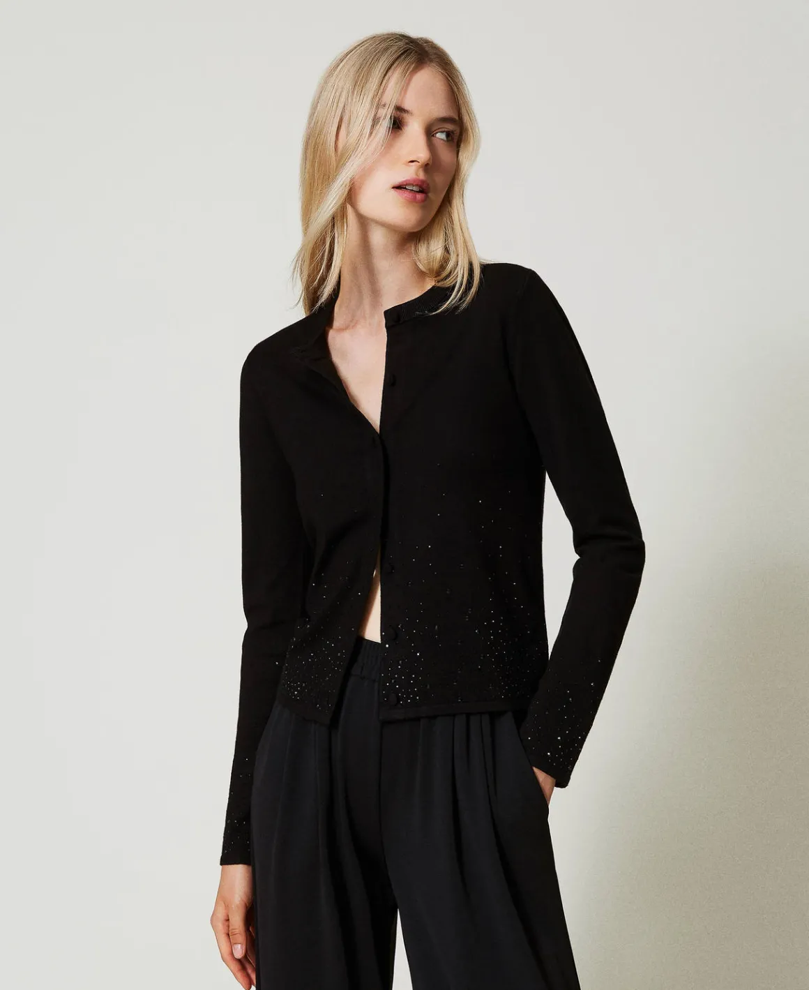 TWINSET Milano Cardigan Con Strass In Dégradé | Maglie E Cardigan