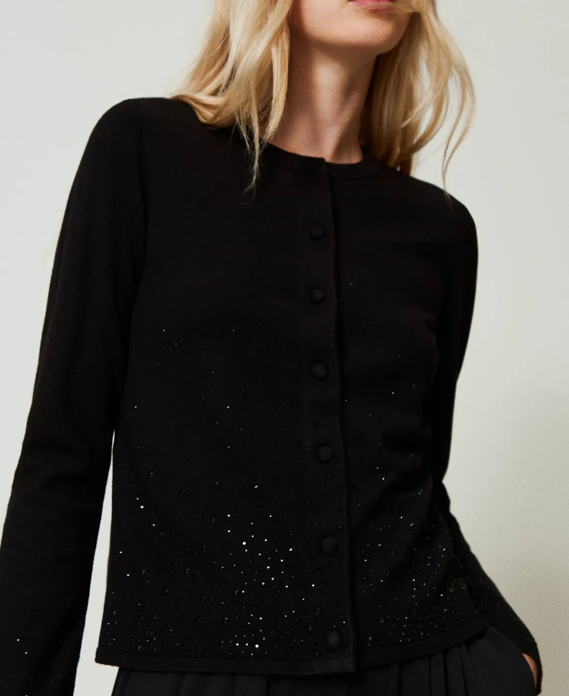 TWINSET Milano Cardigan Con Strass In Dégradé | Maglie E Cardigan