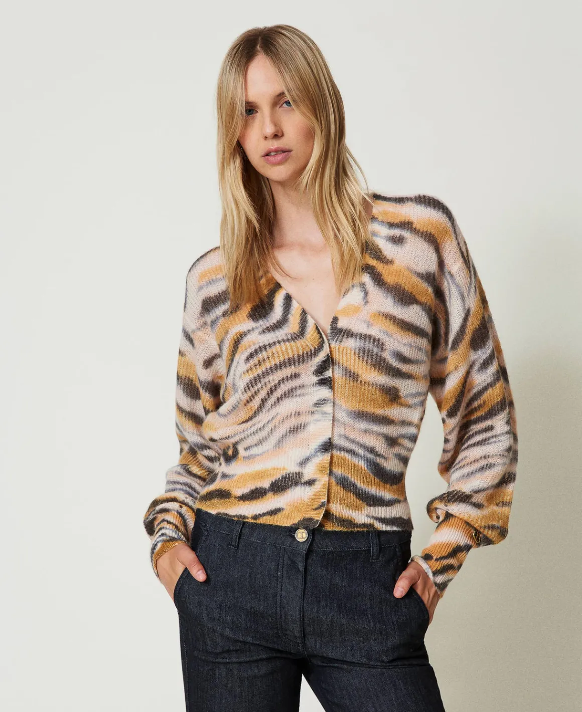TWINSET Milano Cardigan Doppio Uso In Lana E Alpaca | Maglie E Cardigan