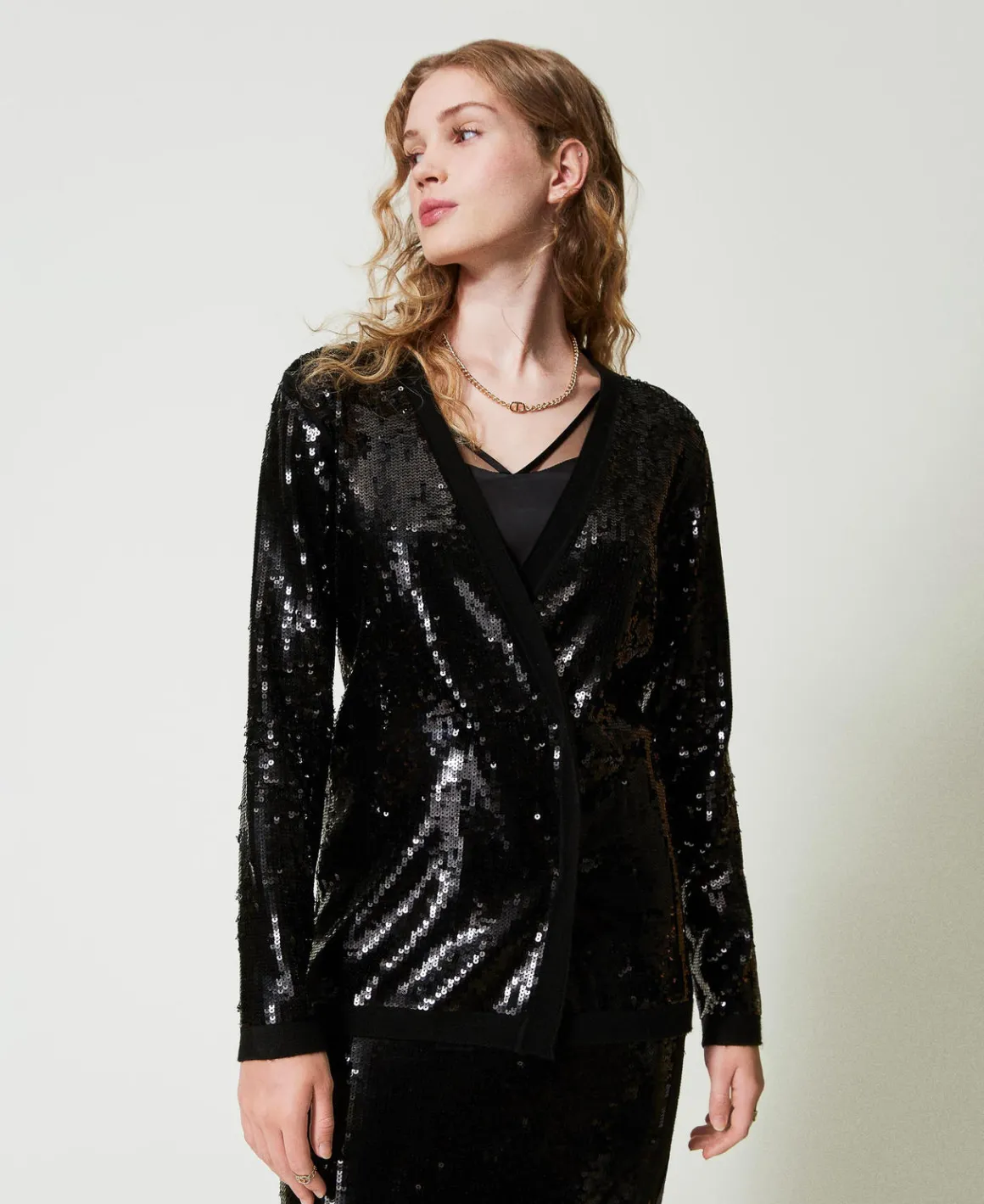 TWINSET Milano Cardigan Doppiopetto In Full Paillettes | Giacche E Piumini | Blazer