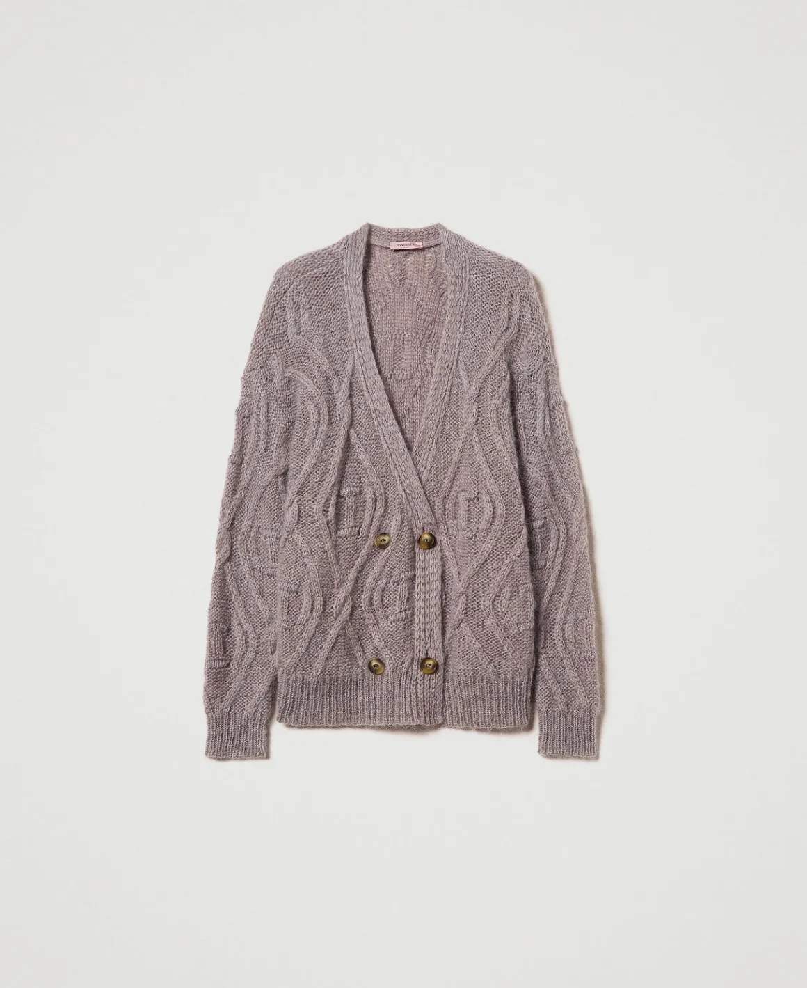 TWINSET Milano Cardigan Doppiopetto In Misto Mohair | Maglie E Cardigan