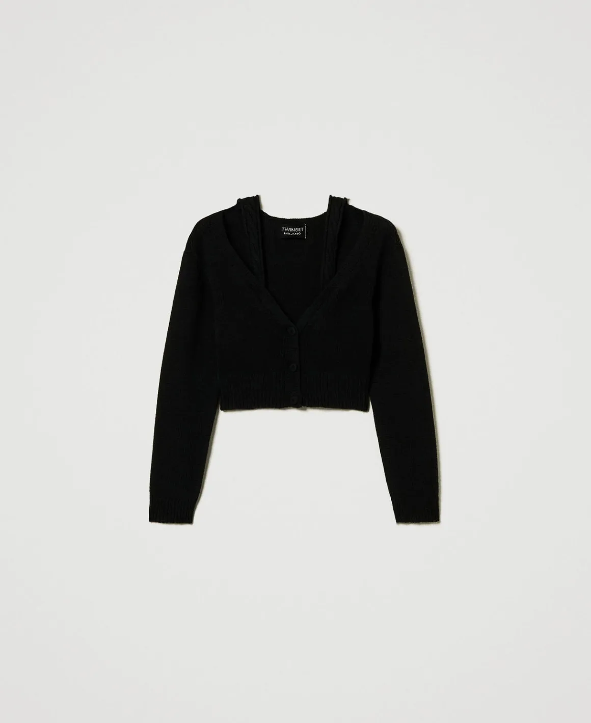 TWINSET Milano Cardigan In Filato Treeblend Con Trecce | Maglie E Cardigan