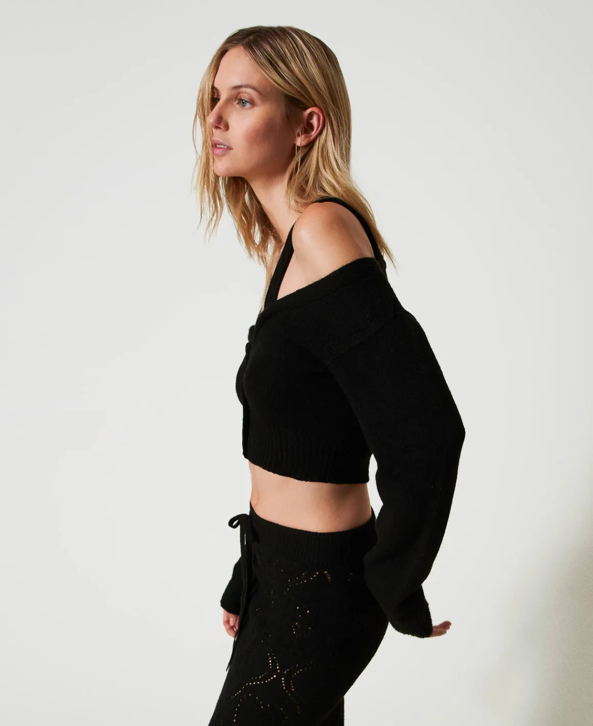 TWINSET Milano Cardigan In Filato Treeblend Con Trecce | Maglie E Cardigan
