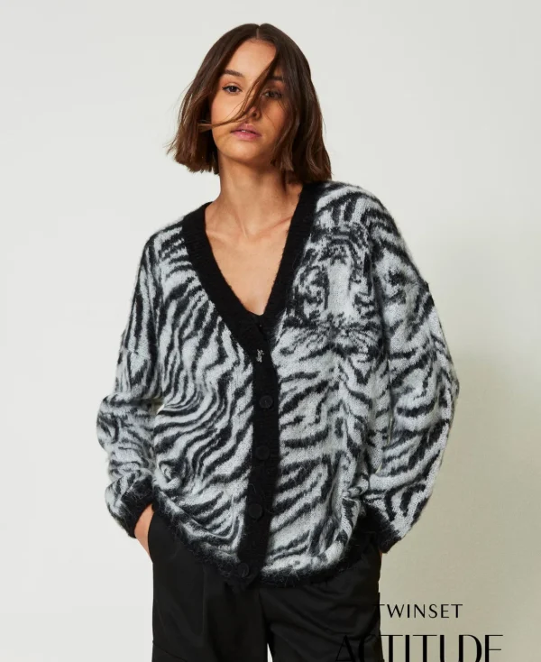TWINSET Milano Cardigan MYFO Jacquard Animalier | Maglie E Cardigan