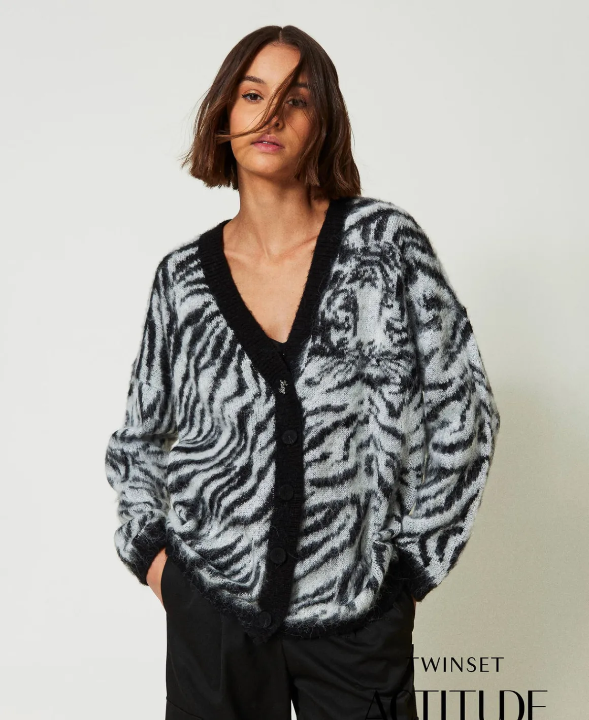 TWINSET Milano Cardigan MYFO Jacquard Animalier | Maglie E Cardigan