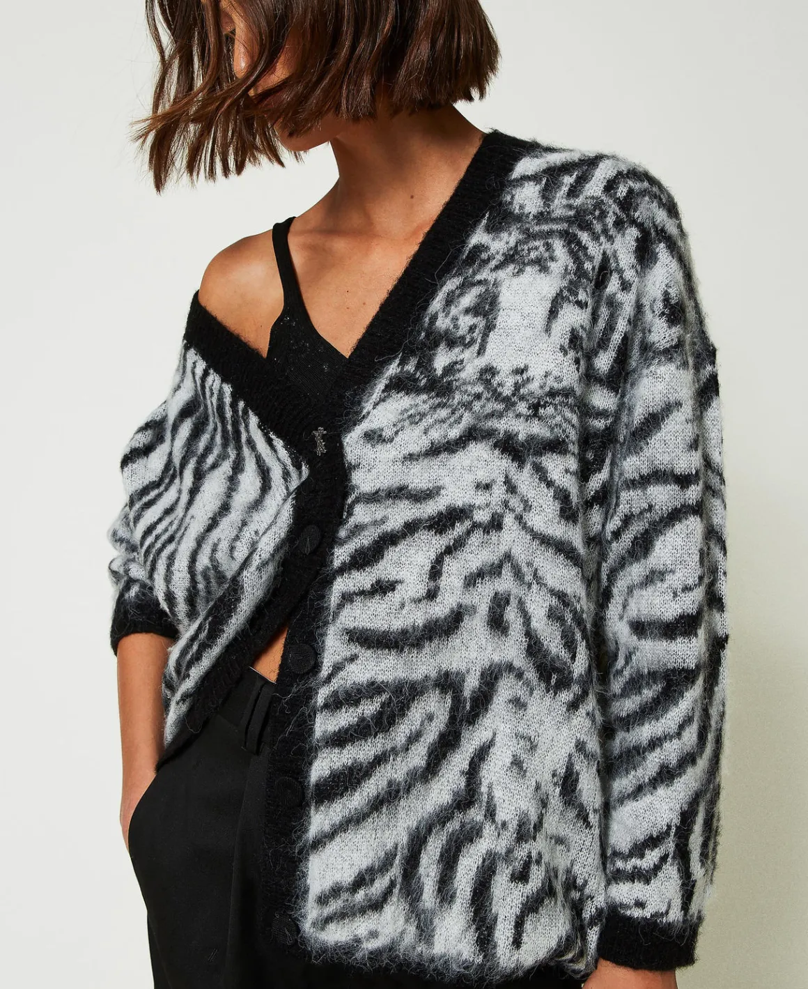 TWINSET Milano Cardigan MYFO Jacquard Animalier | Maglie E Cardigan