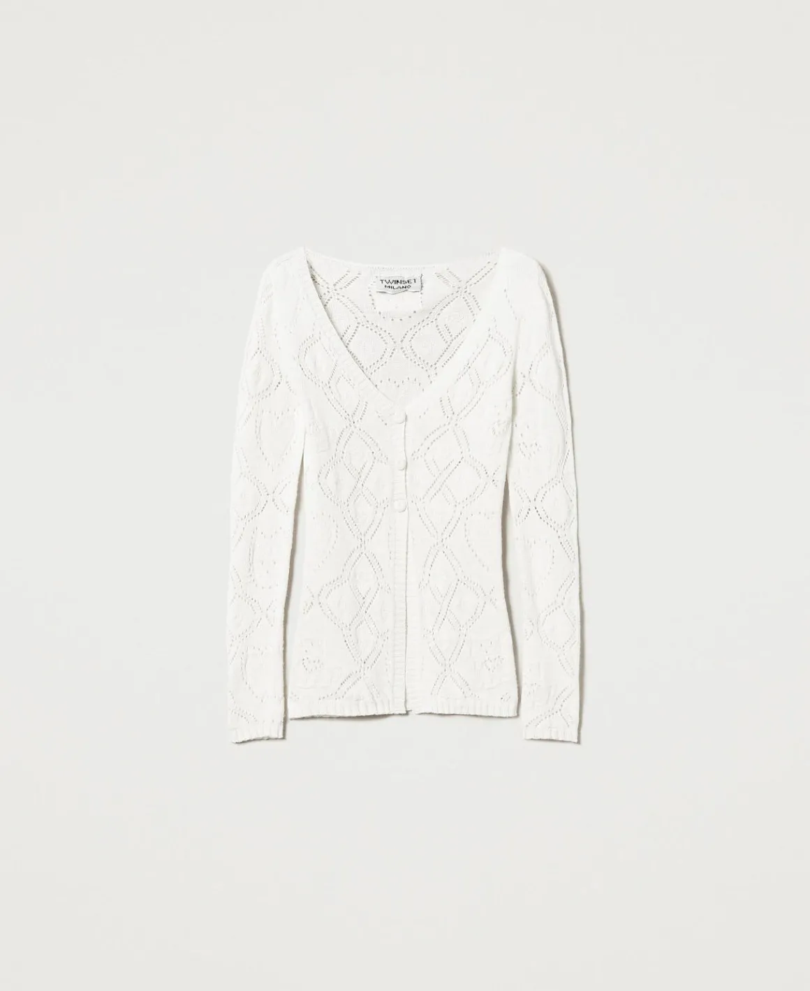 TWINSET Milano Cardigan Seamless In Filato Treeblend | Maglie E Cardigan