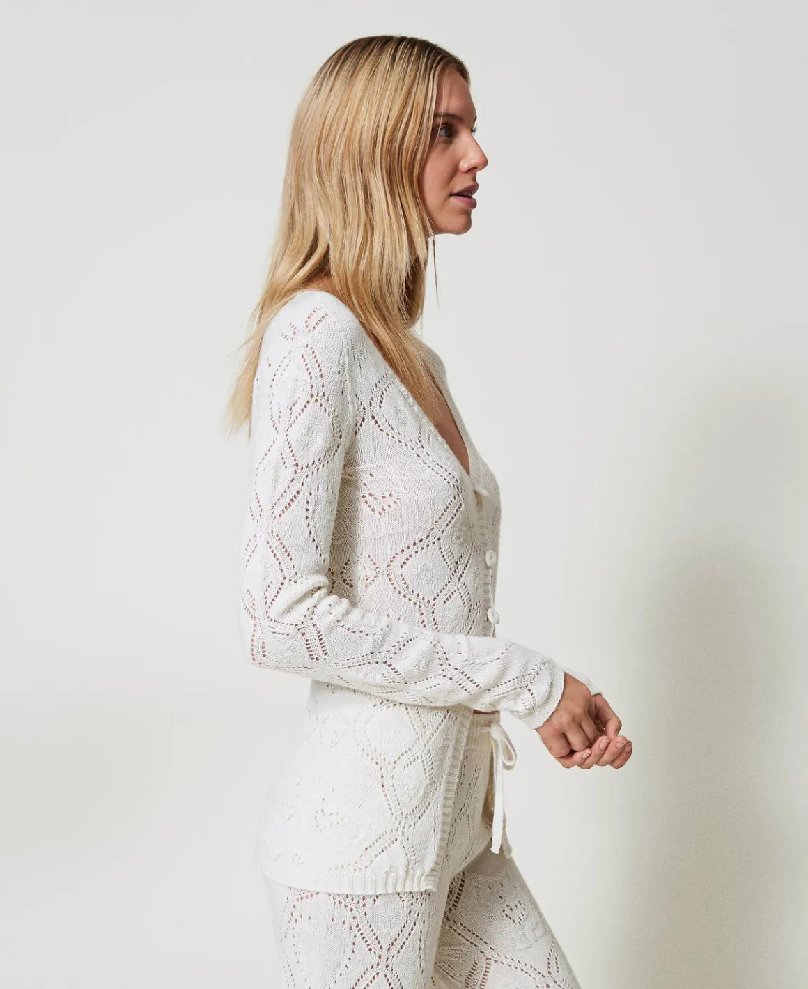 TWINSET Milano Cardigan Seamless In Filato Treeblend | Maglie E Cardigan