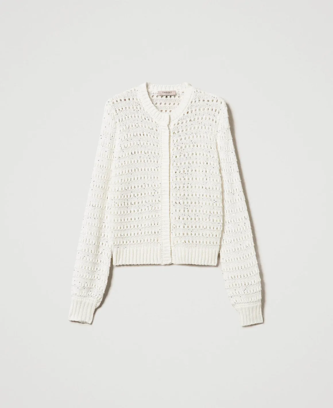 TWINSET Milano Cardigan Traforato Con Paillettes | Maglie E Cardigan