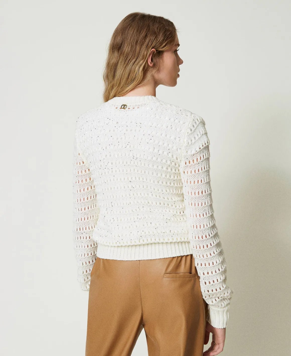 TWINSET Milano Cardigan Traforato Con Paillettes | Maglie E Cardigan