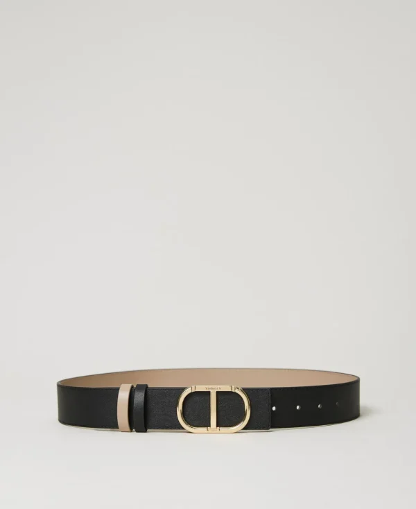 TWINSET Milano Cintura Reversibile In Pelle Con Oval T | Cinture