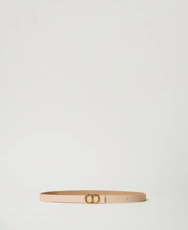 TWINSET Milano Cintura Reversibile Sottile In Pelle Con Oval T | Cinture