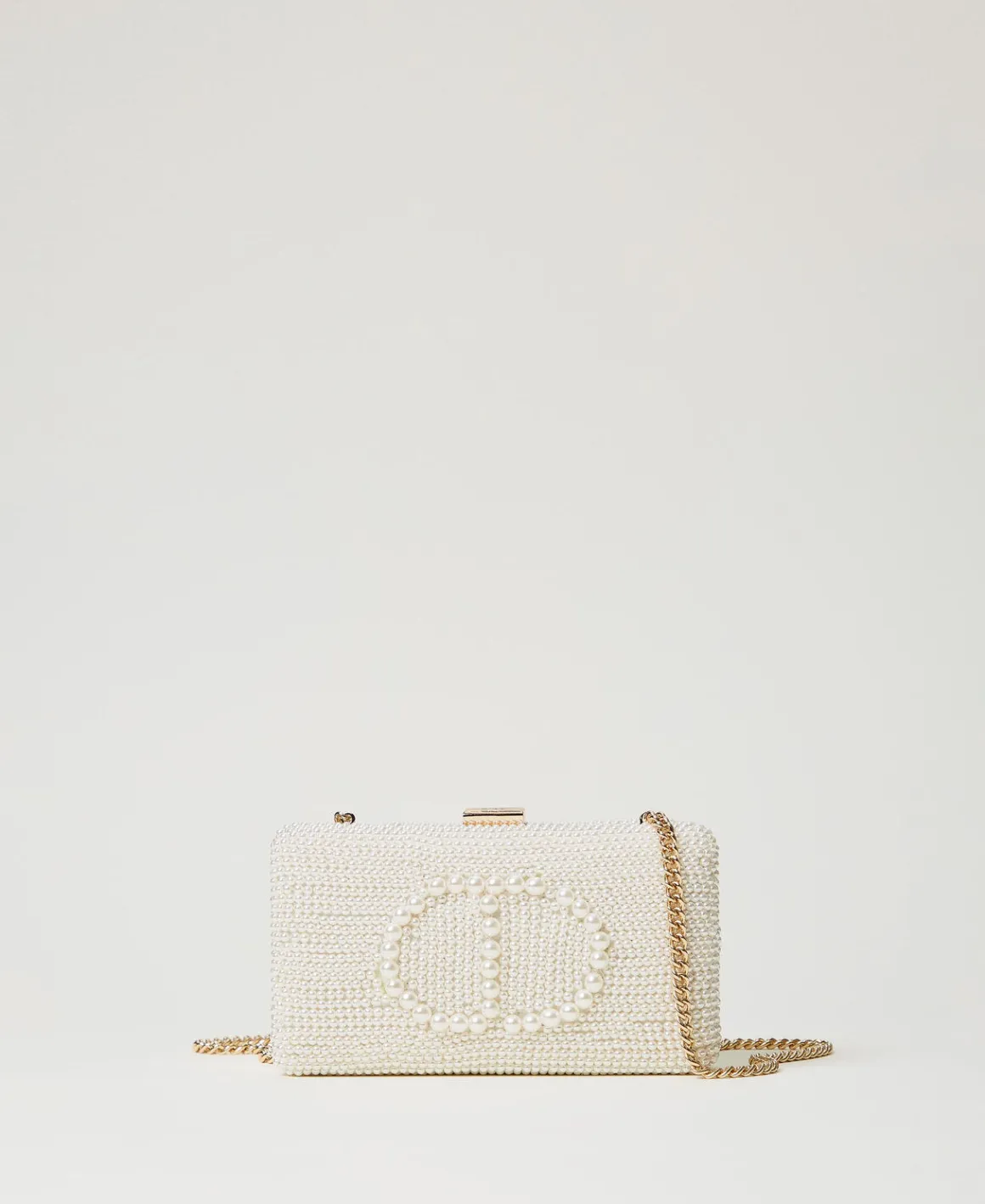 TWINSET Milano Clutch Con Perle E Oval T | Borse A Mano | Borse A Spalla