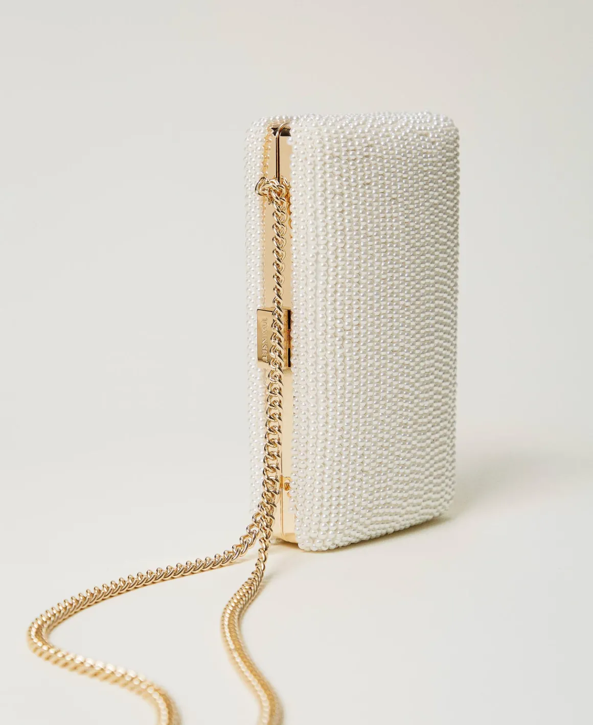 TWINSET Milano Clutch Con Perle E Oval T | Borse A Mano | Borse A Spalla