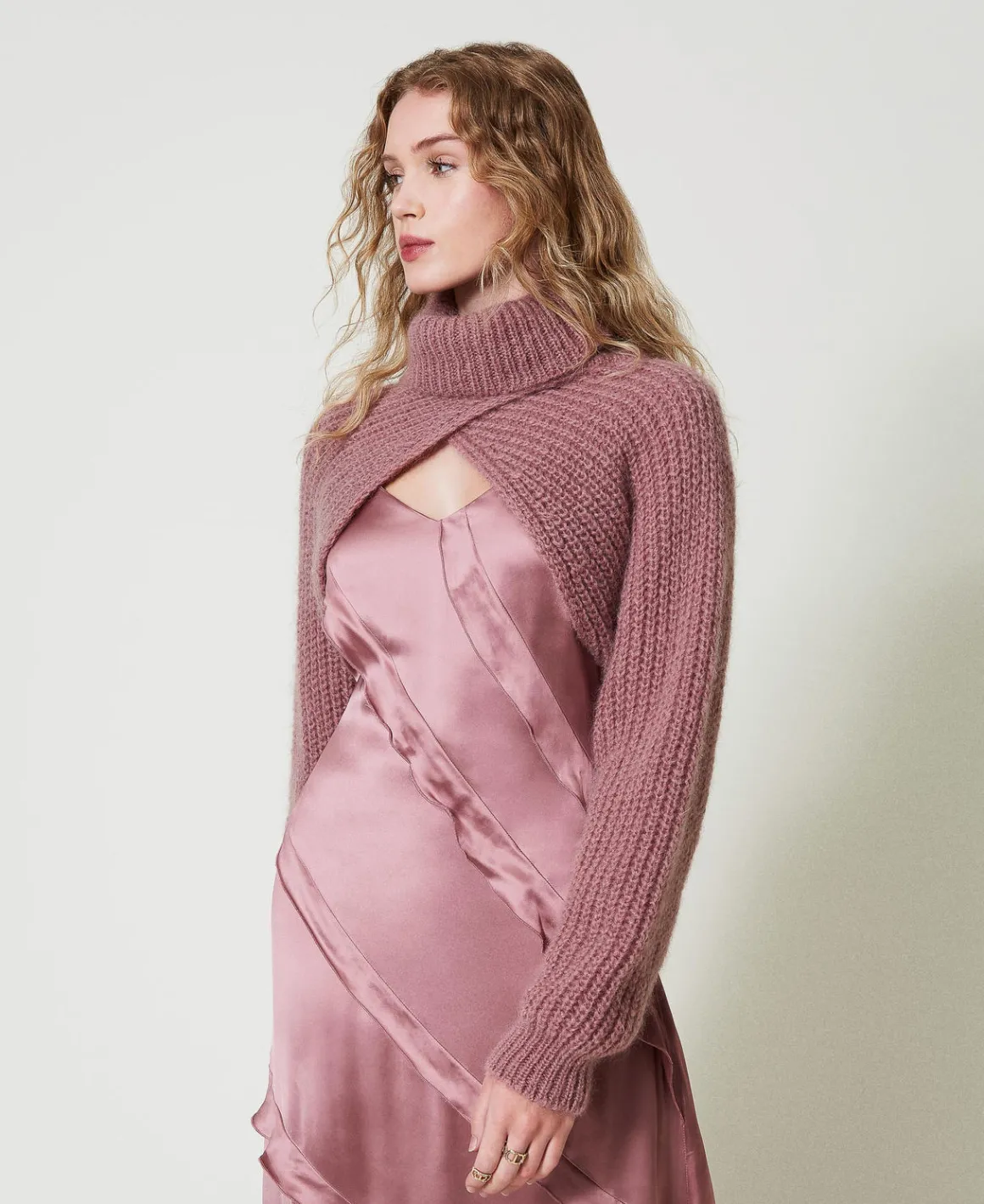 TWINSET Milano Coprispalle In Maglia Misto Mohair | Maglie E Cardigan