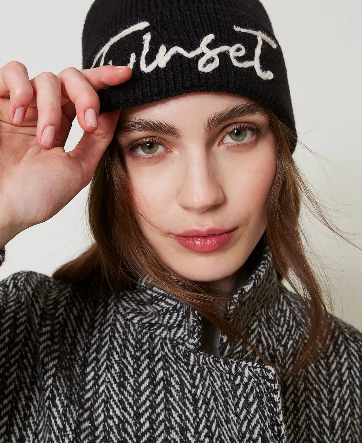 TWINSET Milano Cuffia In Maglia Con Ricamo Logo | Cappelli