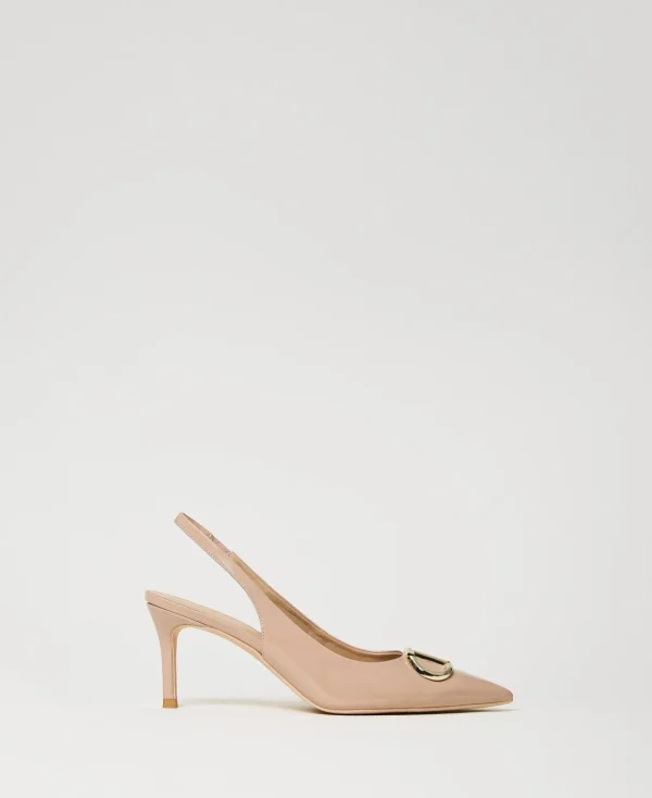 TWINSET Milano Décolleté Sling Back In Vernice | Scarpe Con Tacco | Decolleté E Sandali