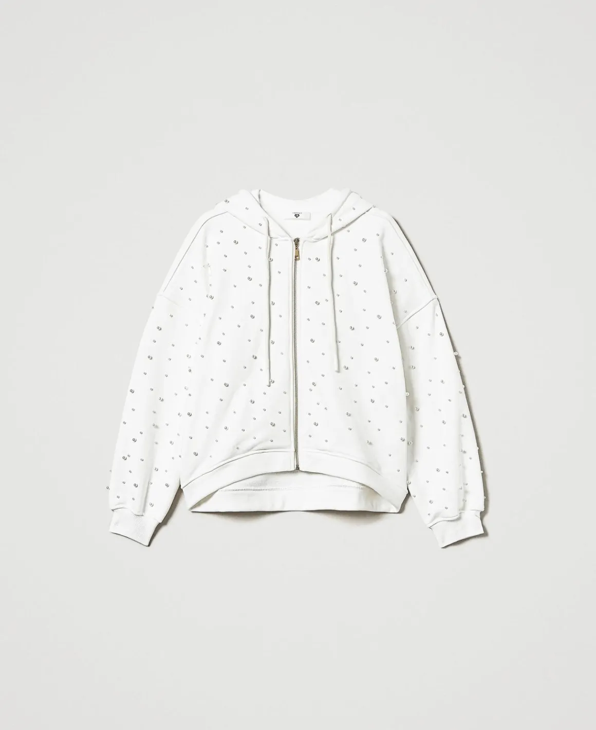 TWINSET Milano Felpa Asimmetrica Con Perle | Felpe