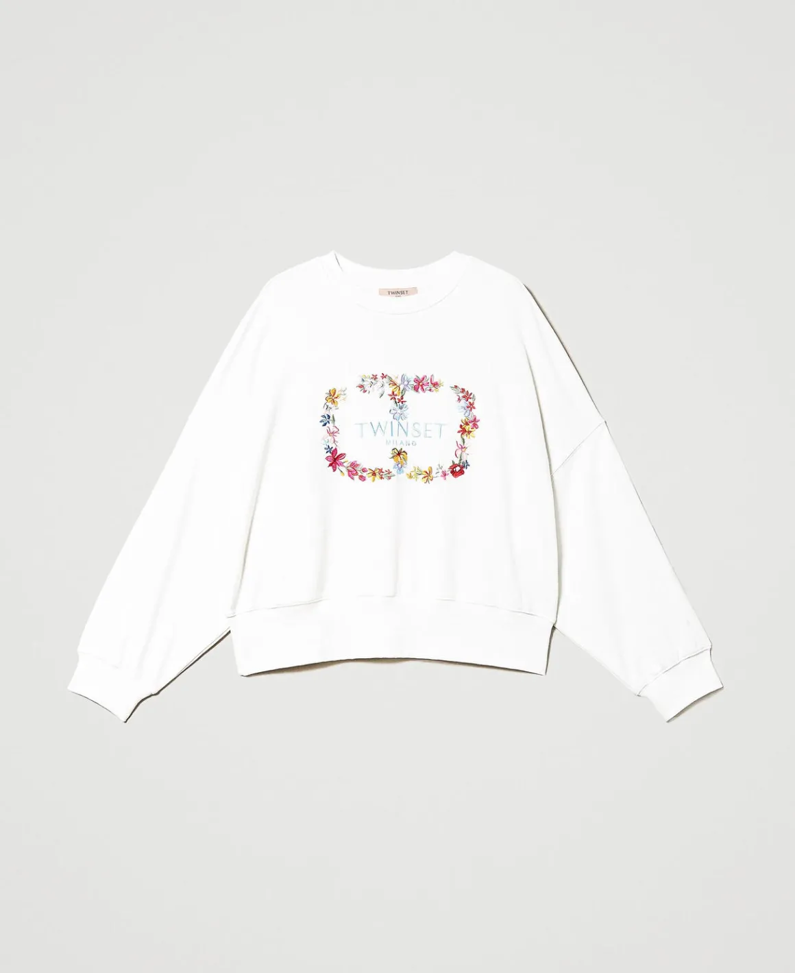 TWINSET Milano Felpa Con Logo Oval T A Fiori | Felpe