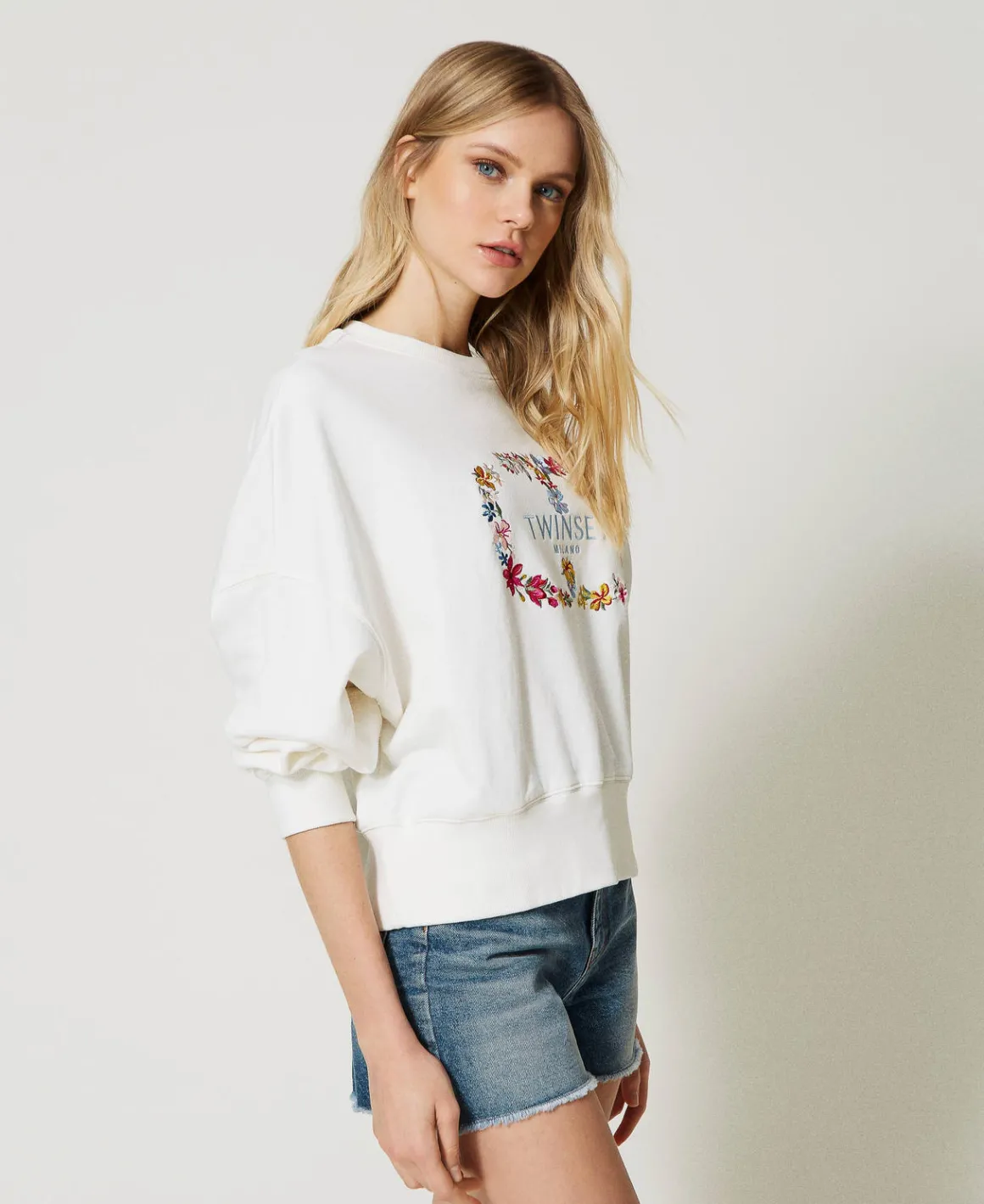 TWINSET Milano Felpa Con Logo Oval T A Fiori | Felpe