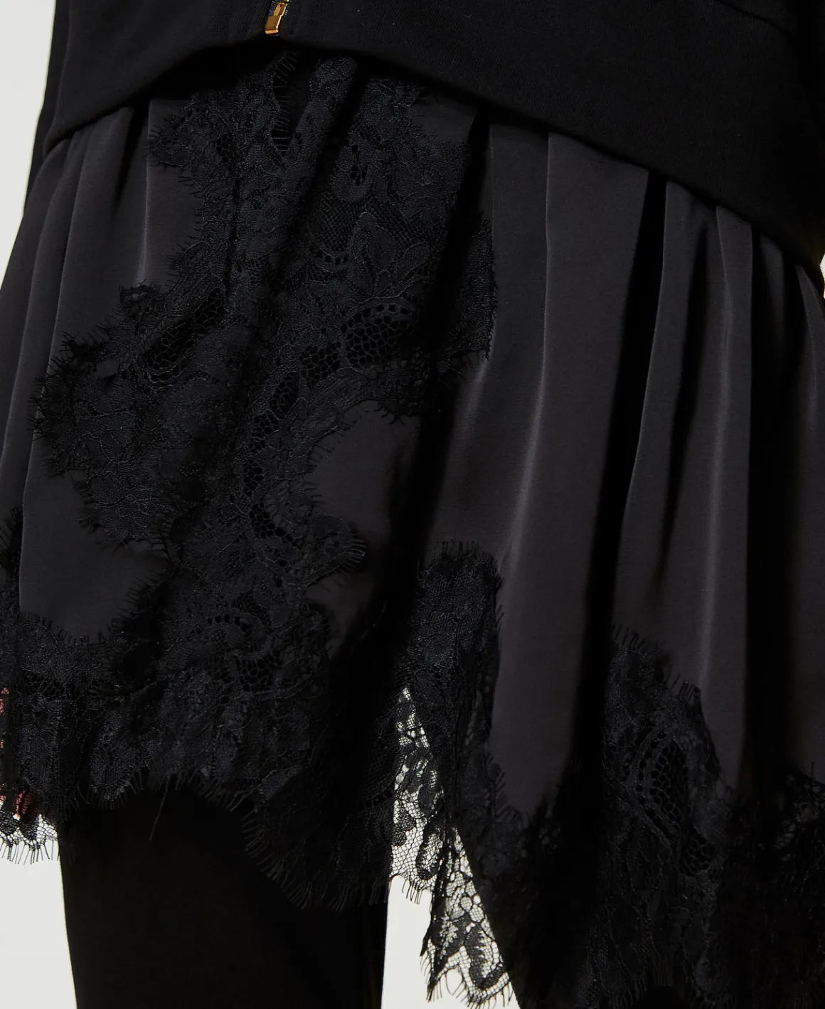TWINSET Milano Felpa Con Raso E Pizzo | Felpe