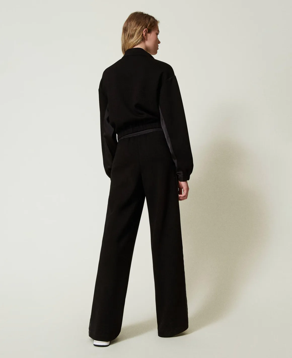 TWINSET Milano Felpa Con Zip E Pantaloni A Palazzo | Pantaloni Ampi E A Palazzo | Felpe