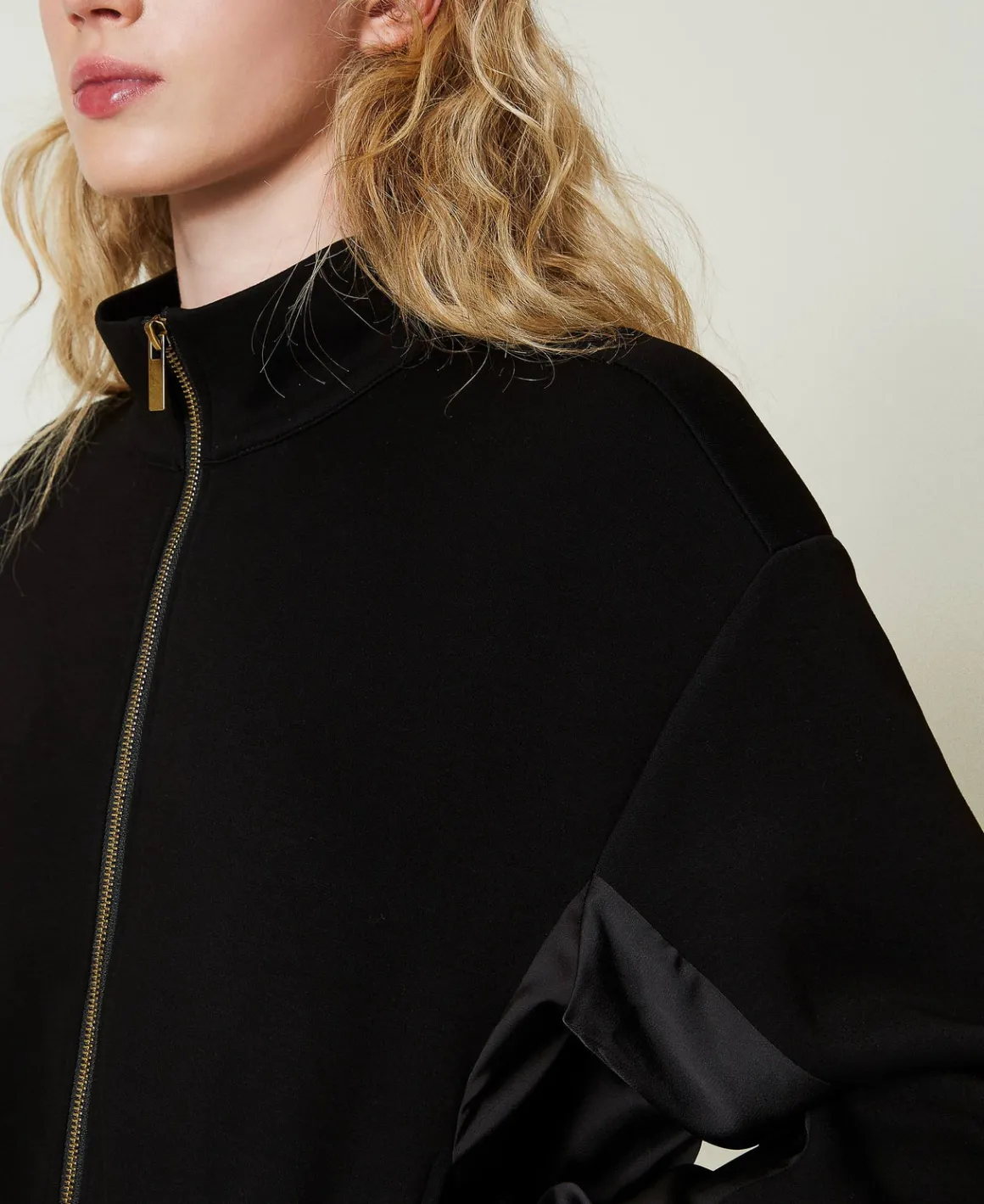 TWINSET Milano Felpa Con Zip E Pantaloni A Palazzo | Pantaloni Ampi E A Palazzo | Felpe