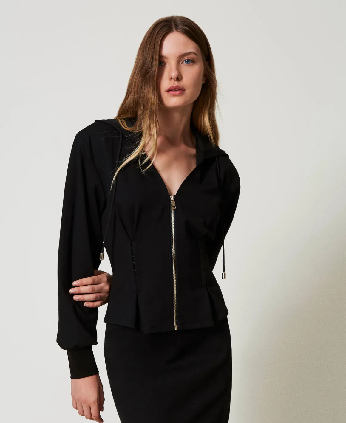 TWINSET Milano Felpa Fitted Con Ganci Décor | Felpe