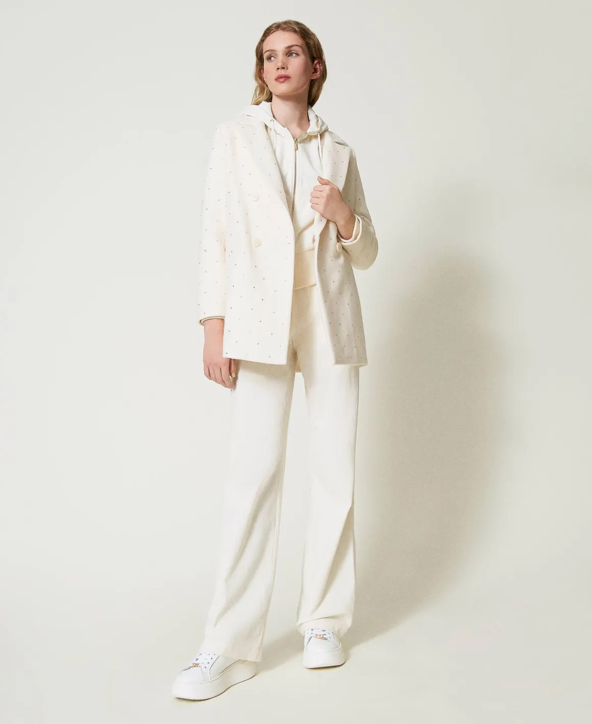 TWINSET Milano Felpa In Velluto Con Cappuccio | Giacche E Piumini | Felpe