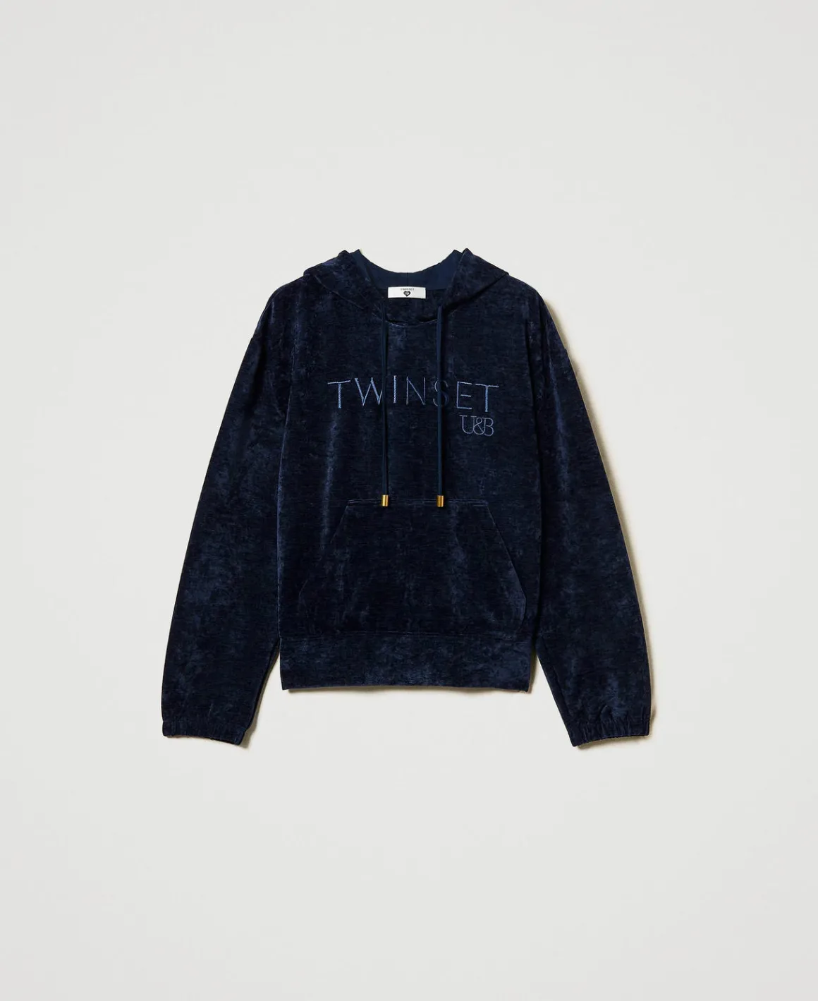 TWINSET Milano Felpa In Velluto Con Logo Ricamato | Felpe