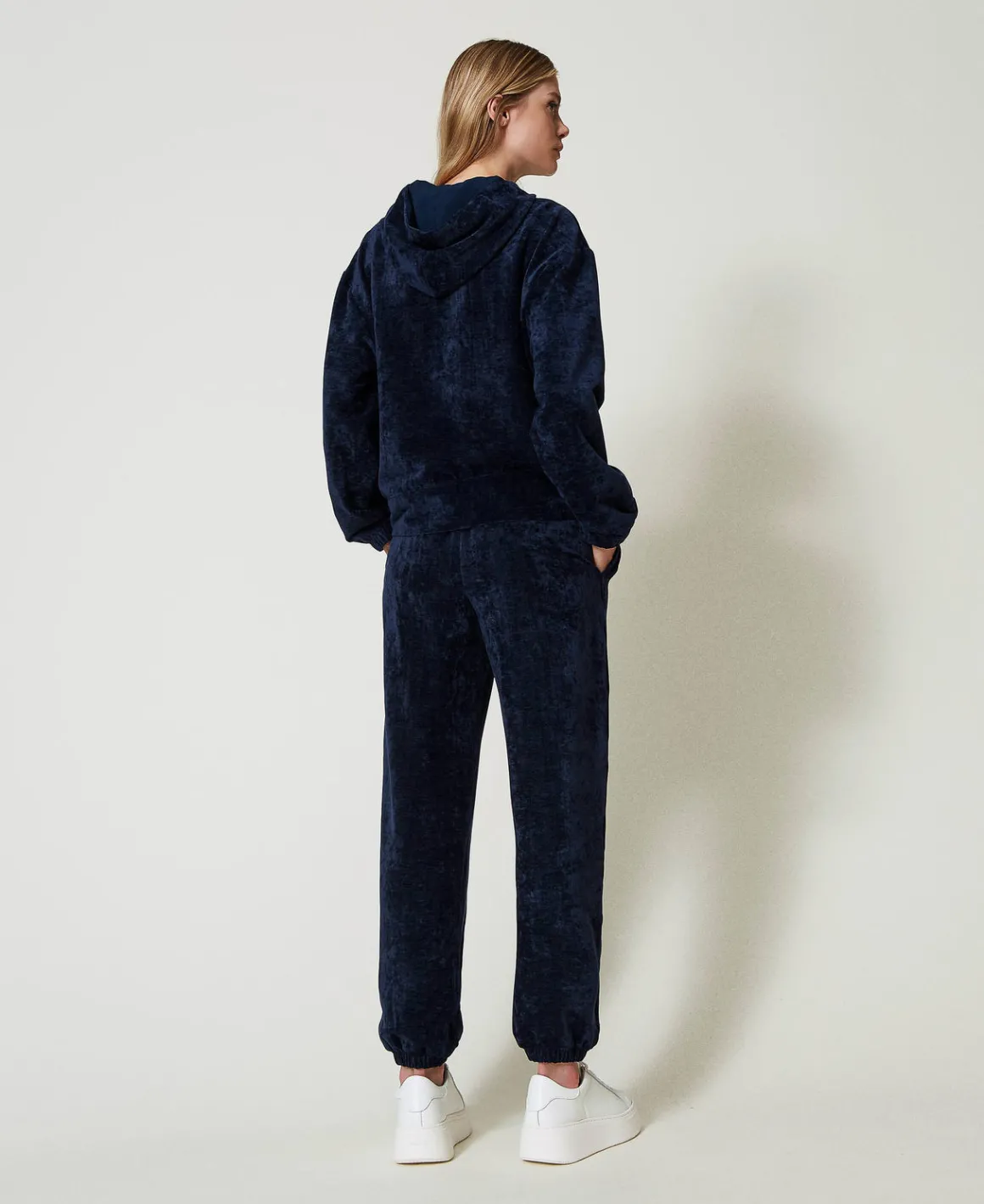 TWINSET Milano Felpa In Velluto Con Logo Ricamato | Felpe