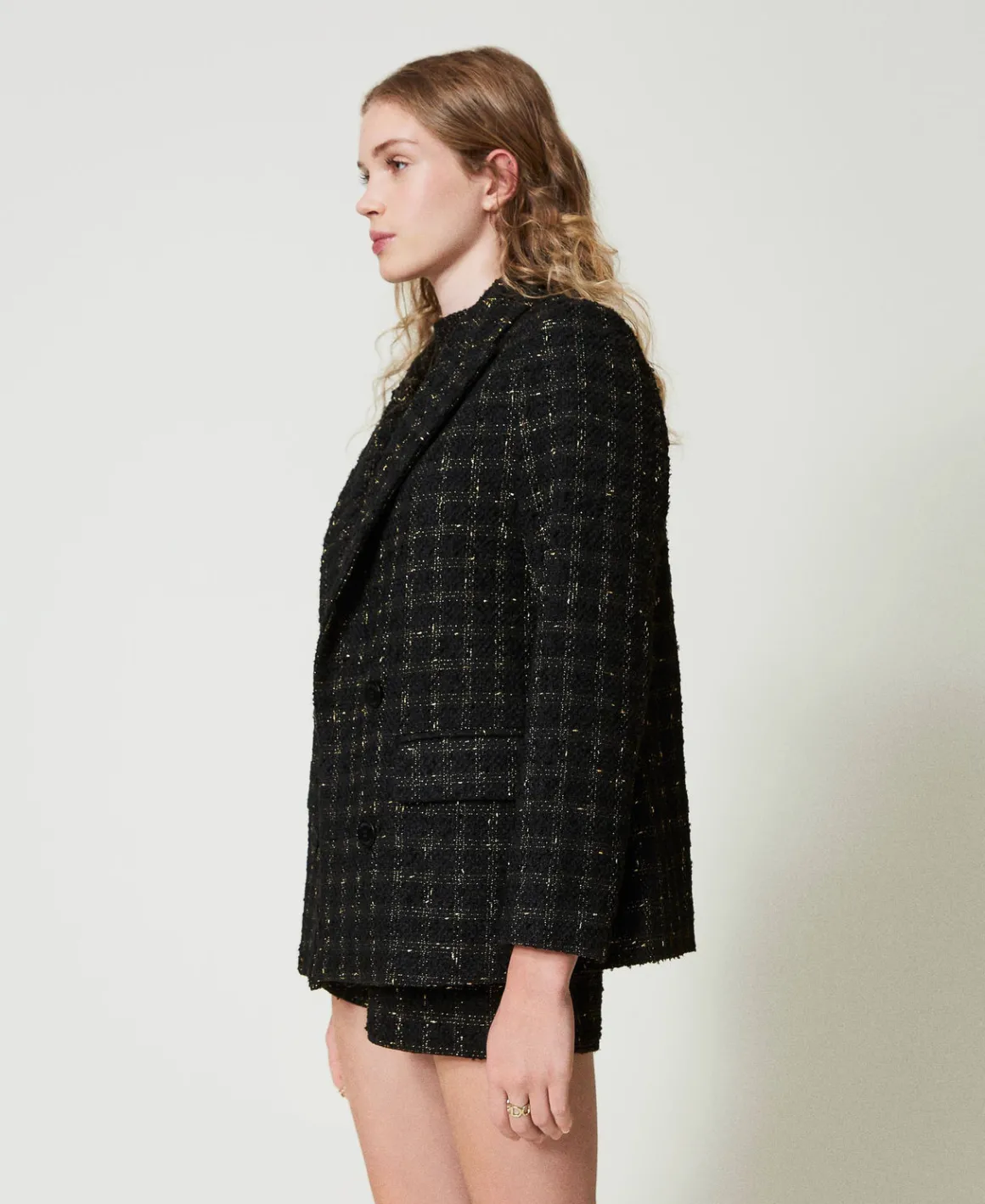 TWINSET Milano Giacca Blazer Bouclé A Disegno Check | Giacche E Piumini | Blazer