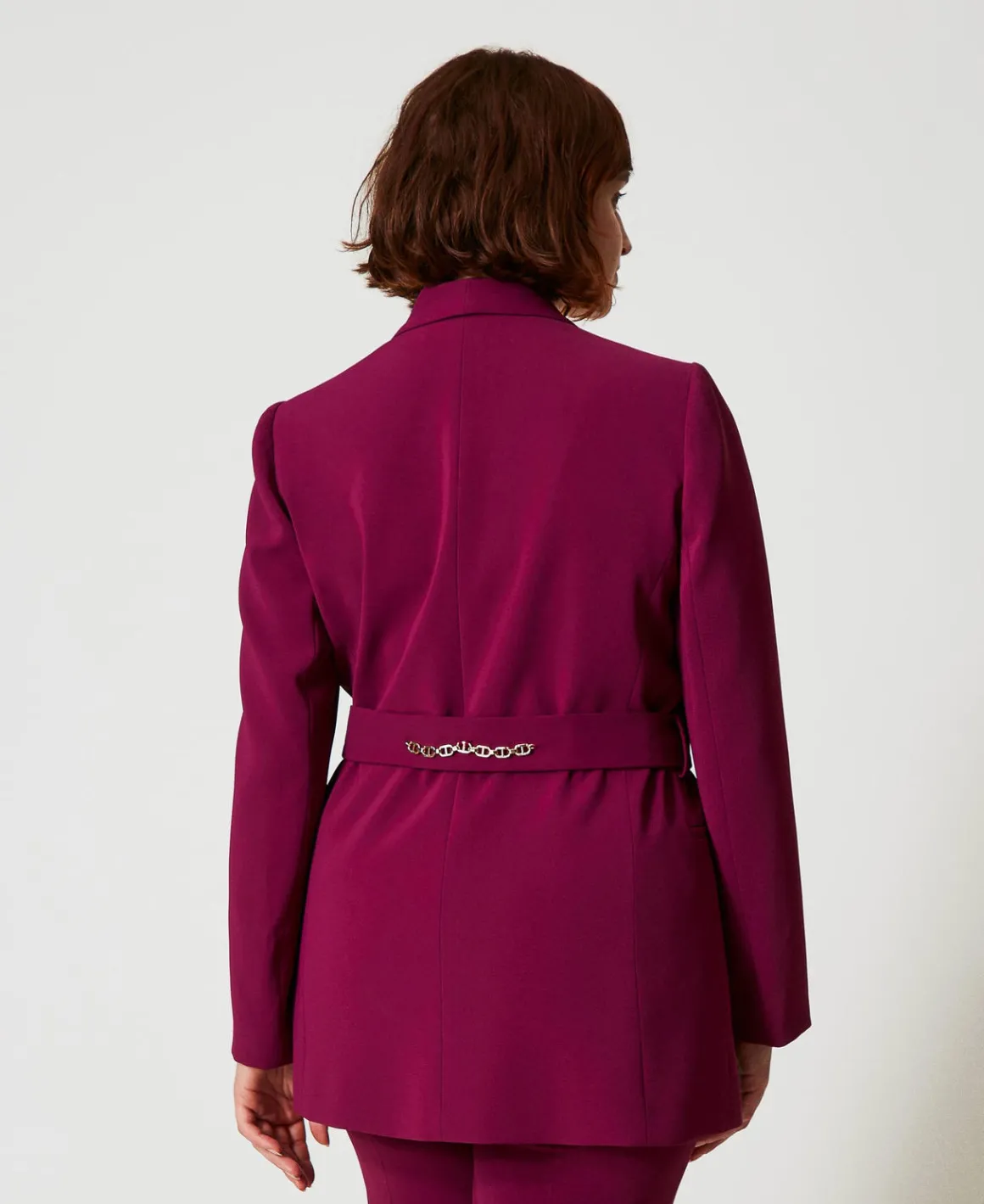 TWINSET Milano Giacca Blazer Con Cintura E Catena Oval T | Giacche E Piumini | Blazer