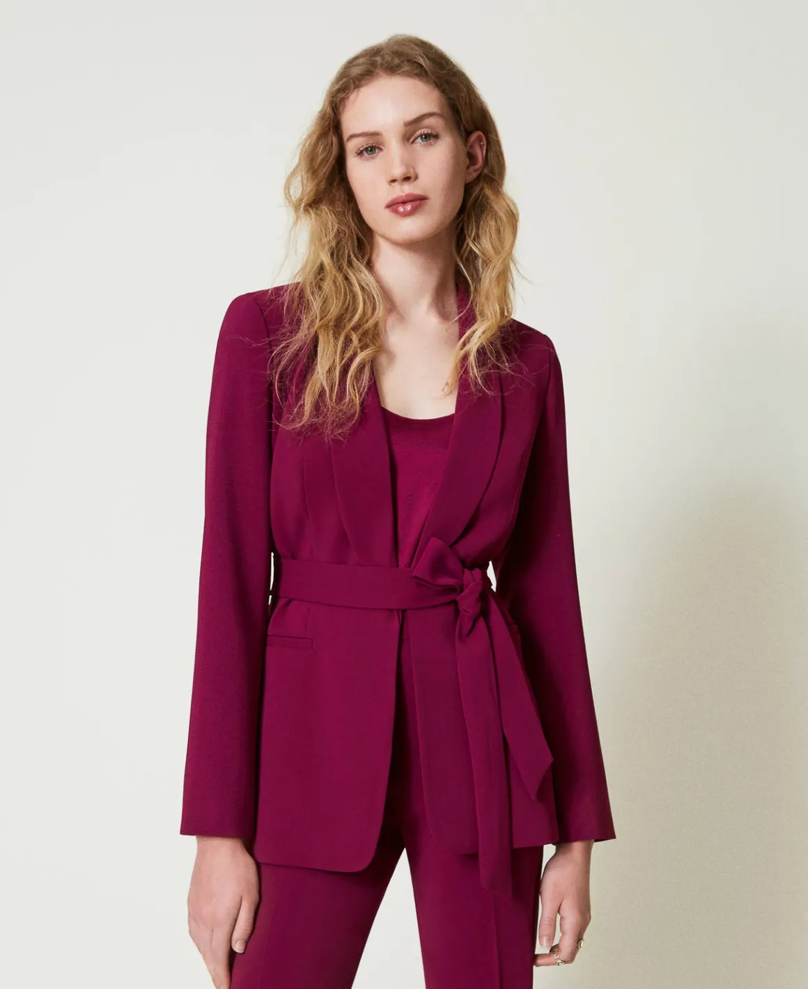TWINSET Milano Giacca Blazer Con Cintura E Catena Oval T | Giacche E Piumini | Blazer