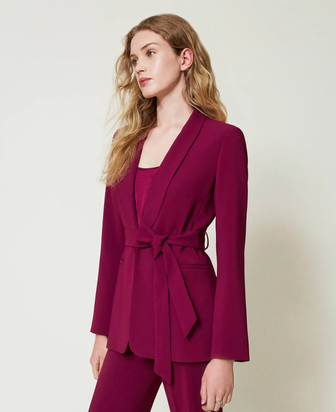TWINSET Milano Giacca Blazer Con Cintura E Catena Oval T | Giacche E Piumini | Blazer