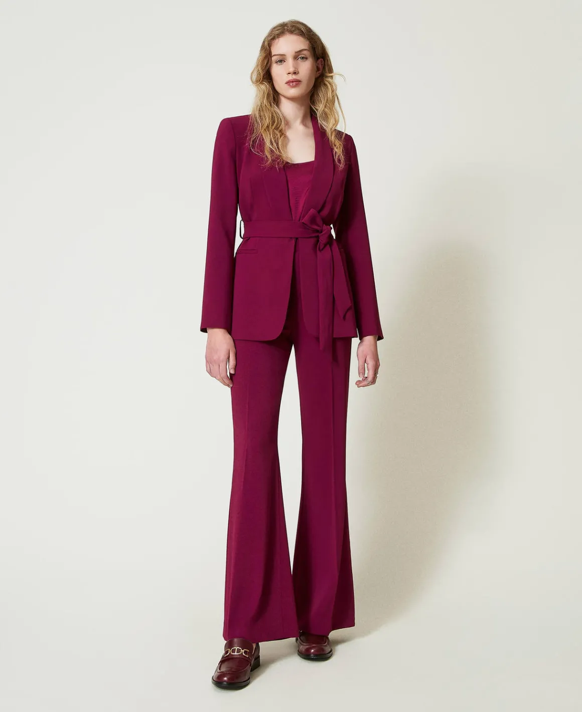 TWINSET Milano Giacca Blazer Con Cintura E Catena Oval T | Giacche E Piumini | Blazer